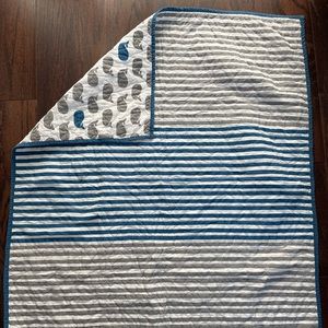 The Land of Nod Make A Splash of Whales Nursery Crib Quilt